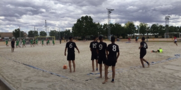 Jugadores melillenses, en pleno partido.