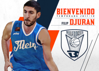 Infografía del primero de los fichajes del Club Melilla Baloncesto para la próxima temporada liguera en la Liga LEB Oro.