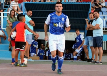 El lateral del Melilla, en la presentación del equipo este pasado miércoles.