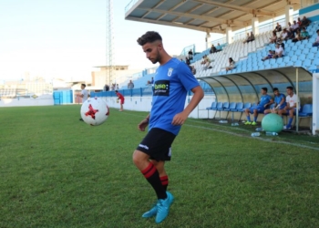 Braim Amar jugó sus últimos minutos como azulino en el partido del domingo frente al CF Motril