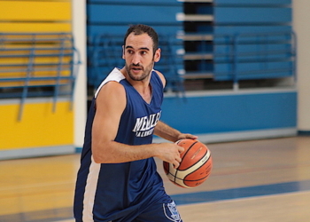 El nuevo base del Melilla Baloncesto, Dani Rodríguez, en una de las sesiones de pretemporada.