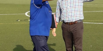 Primer entrenador y presidente del Melistar, en una de las sesiones