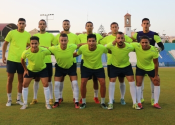 Once inicial que puso en liza Alejandro Ramos en el partido disputado frente a la Unión Deportiva Melilla