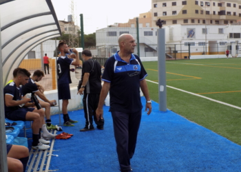 Felipe Sánchez, durante el encuentro disputado el pasado jueves en La Espiguera.