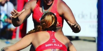 La pareja melillense, en acción