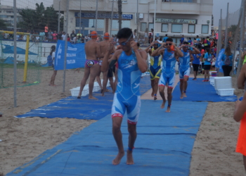 Imagen de la última de las pruebas del Circuito Melillense de Triatlón 2017