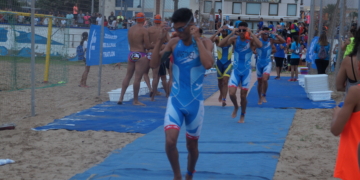 Imagen de la última de las pruebas del Circuito Melillense de Triatlón 2017