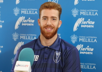 Durán, en la rueda de prensa oficial del Club Melilla Baloncesto.