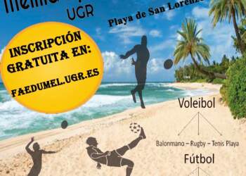 Cartel anunciador del evento que se celebra mañana sábado en la Playa de San Lorenzo.