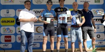 El melillense Joaquín García, en la recogido de su premio