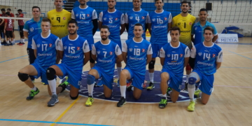Integrantes de la plantilla del CV Melilla de la temporada 2017-2018