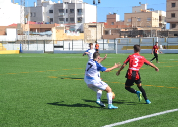 Jugadores del Rusadir, en uno de sus partidos ligueros.