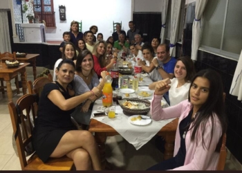 La plantilla local, en una cena celebrada por el club de nuestra ciudad.