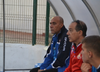 Felipe Sánchez, primero de la izquierda, técnico del cuadro de nuestra ciudad.