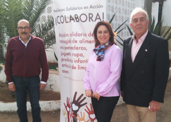 Imagen de la visita de los directivos del Melilla Baloncesto.
