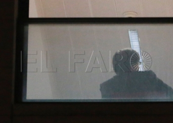 Puigdemont, en una dependencia de la sede de la Fiscalía belga en Bruselas.