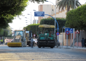 Imagen de archivo de obras en la carretera a Nador.