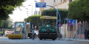 Imagen de archivo de obras en la carretera a Nador.
