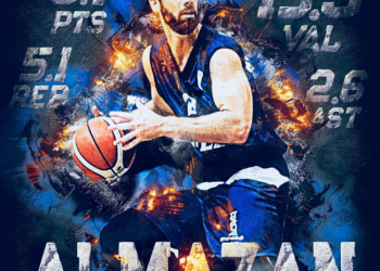 Números del jugador del Melilla Baloncesto, Pablo Almazán, en esta inicio de LEB Oro.