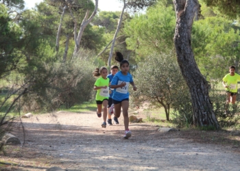 Imagen de la primera prueba del atletismo de campo a través.