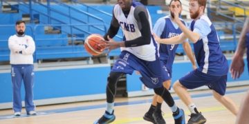 Mamadou Samb, uno de los jugadores del Melilla Baloncesto