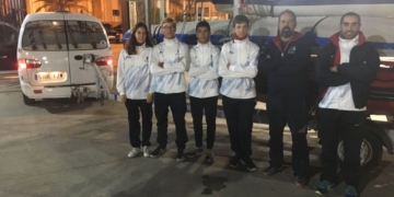 Componentes de la expedición de la Federación Melillense de Vela que se desplazaron hasta Cambrils