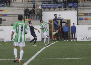 Imagen del encuentro de ayer, en La Espiguera.