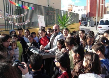 Uno de los momentos de una nueva edición del programa ‘Una Cañada de Músicas’, desarrollada ayer en el colegio León Solá