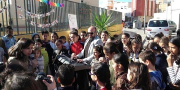 Uno de los momentos de una nueva edición del programa ‘Una Cañada de Músicas’, desarrollada ayer en el colegio León Solá