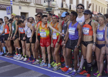 Línea de salida del Campeonato de España de Media Maratón