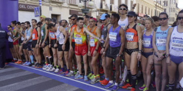 Línea de salida del Campeonato de España de Media Maratón