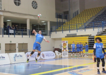 El jugador de Urbia Voley Palma, Marcelo Hister, protagonizó un excelente partido en tareas ofensivas en la trabajada victoria de su equipo sobre Vecindario ACE Gran Canaria