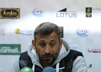 Manolo Herrero se mostró satisfecho con el punto obtenido por sus jugadores en el campo de la Balona