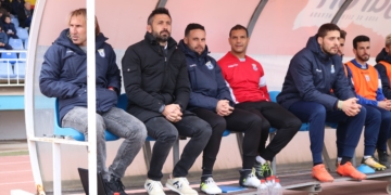 Integrantes del banquillo de la escuadra de nuestra ciudad en el partido disputado ayer