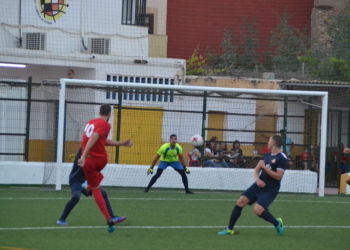 El cuadro del Melistar en un partido en La Espiguera.