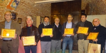 Momento del homenaje a los socios celebrado el pasado sábado