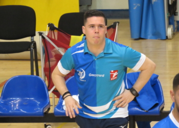 David Sánchez, en uno de los partidos disputados por su equipo en el Javier Imbroda.