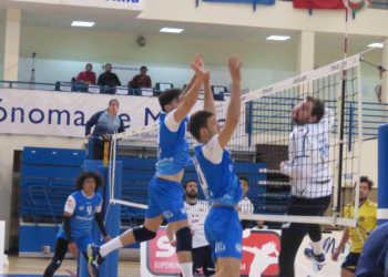 El bloqueo melillense brilló en momentos puntuales del partido.