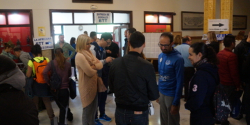 Ambiente que se vivió en la jornada de ayer en la entrega de dorsales.