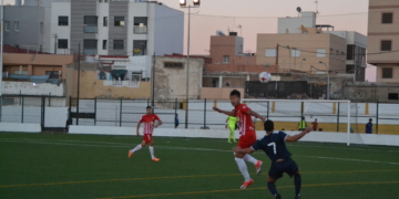 Imagen de uno de los partidos de la escuadra melillense en la presente temporada.