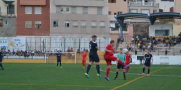 Los melillenses, en uno de sus partidos de esta temporada.