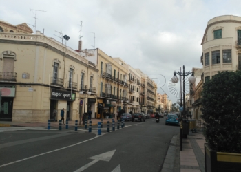 Imagen de tiendas del centro de la ciudad.
