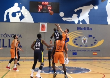 Imagen del partido disputado este pasado sábado, en el pabellón Guillermo García Pezzi.