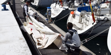 Imagen de los pantalanes ceutíes
