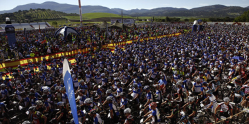 Imagen de la salida de BTT en la última edición.