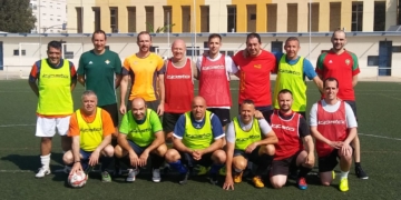 Los integrantes de los dos equipos disfrutaron de una mañana de fútbol y posteriormente de un buen rato de convivencia.