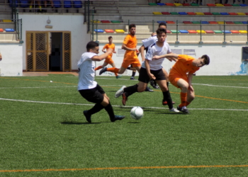 Imagen del partido que se disputó en la jornada de ayer