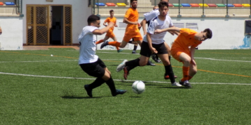 Imagen del partido que se disputó en la jornada de ayer