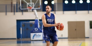 Dani Rodríguez, en el entrenamiento del equipo.