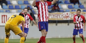 El jugador melillense, en la celebración de uno de los goles en la presente temporada liguera
